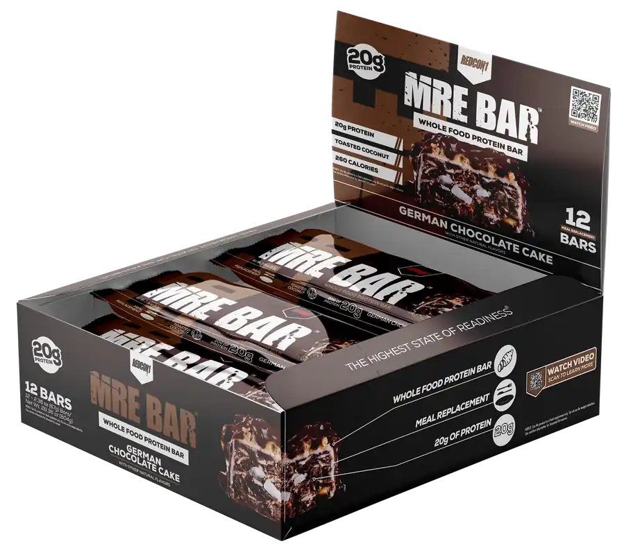 Redcon1 MRE Protein Bar - German Chocolate Cake Flavor, 12-Pack