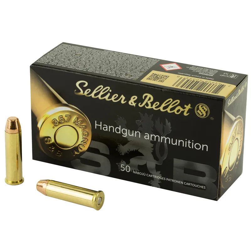 S&B .357 Magnum 158 Grain FMJ Ammunition - 50 Rounds/1000 Rounds