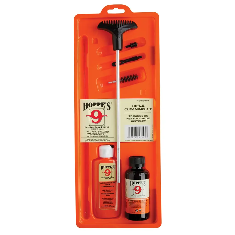 Hoppes .22/.223 Caliber Rifle Cleaning Kit Clam Pack