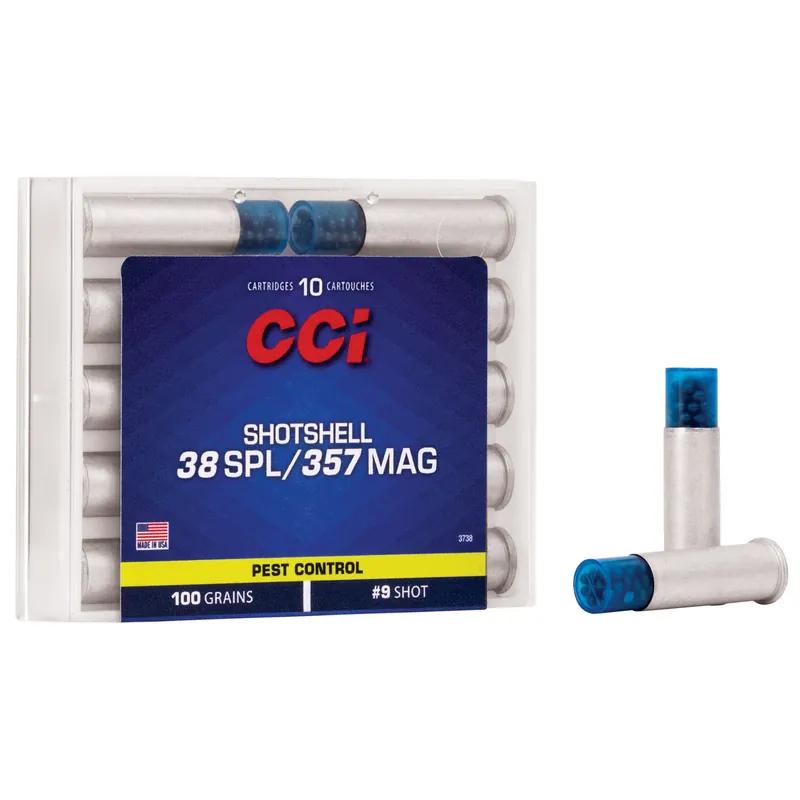 CCI 38/357 #9 Shotshell Ammunition - 10 Rounds per Box, 200 Rounds per Case