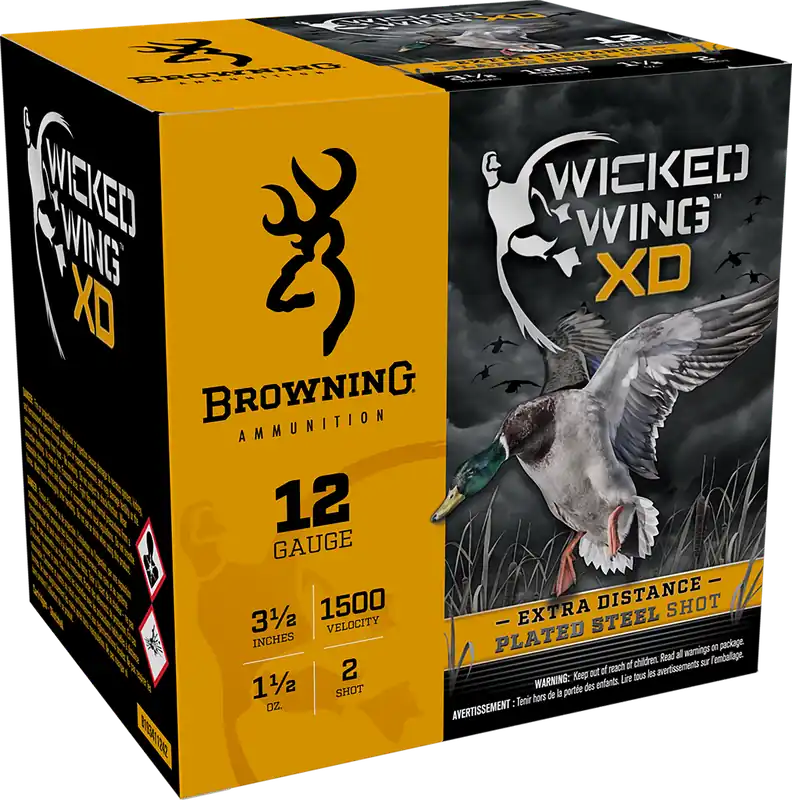 Browning Wicked Wing XD 12 Gauge 3.5" Ammo - 25 Rounds per Box
