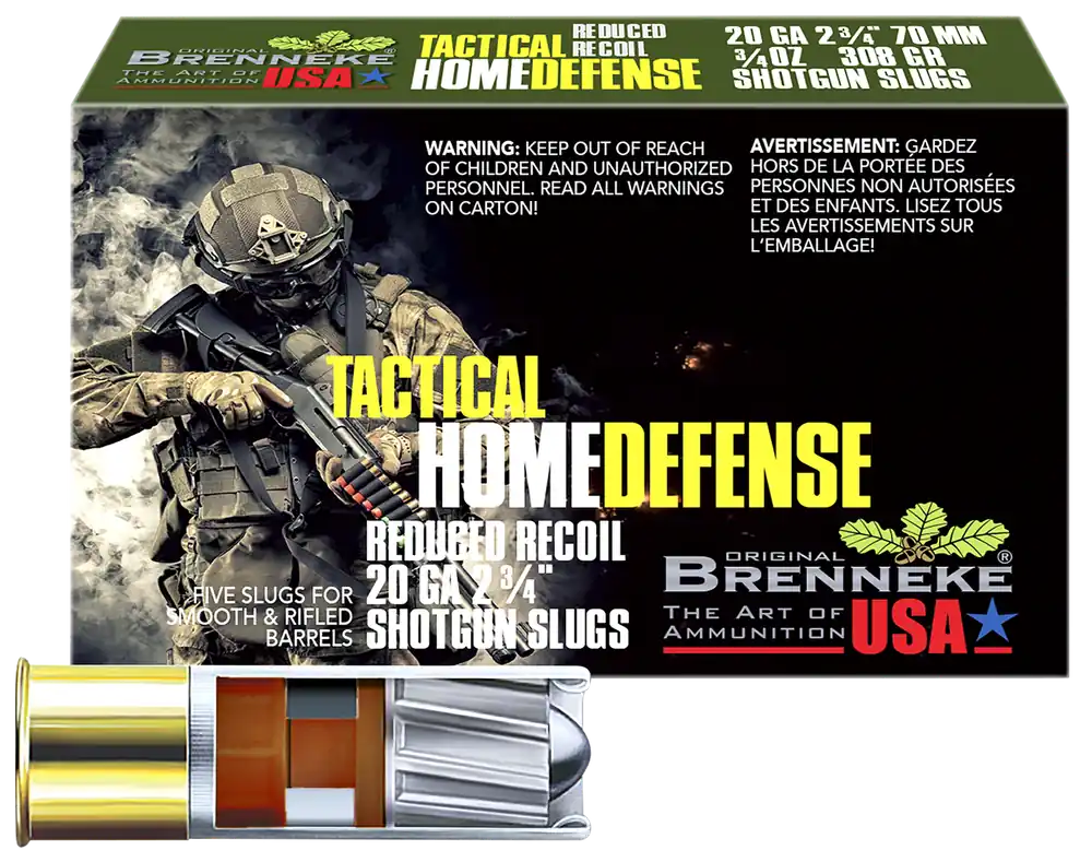 Brenneke 20 Gauge Home Defense Slug - 5 Pack