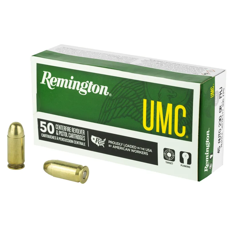 REM UMC 45ACP 230GR FMJ Ammunition - 50 Rounds/500 Rounds