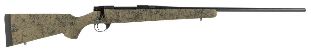 Howa M1500 HS Precision 7mm Rem Mag Rifle with 24" Barrel and Green Black Webbed Stock