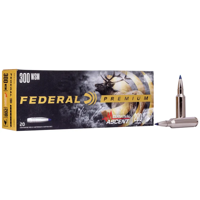 Federal Premium 300 WSM 200 Grain Terminal Ascent, 20 Rounds/200 Rounds