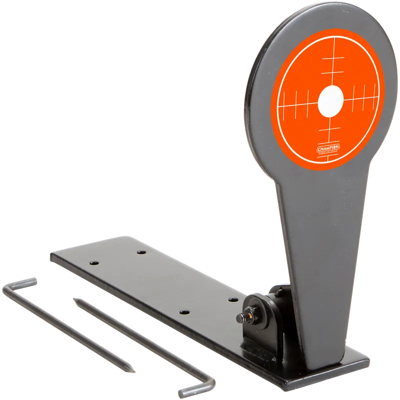 Champion 40881 Rimfire Gong Popper Target with Ground Stakes - Orange Steel Standing