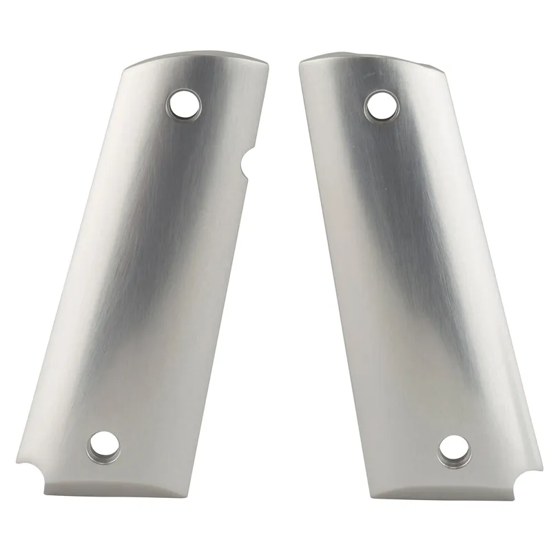 Hogue Grip for 1911 Government Model - Aluminum Clear Gloss Finish