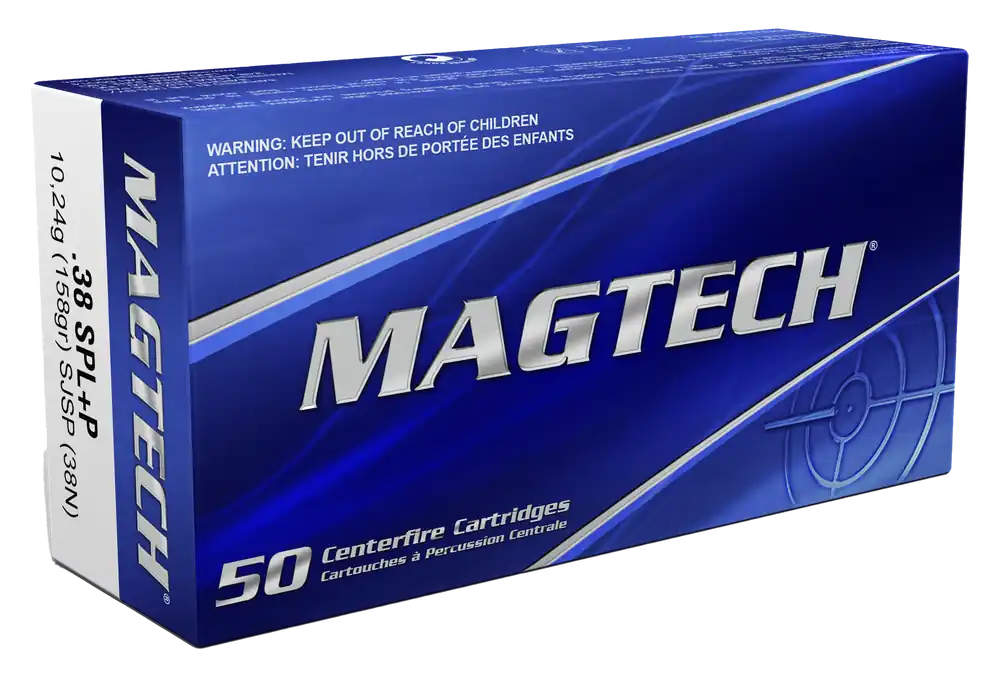 Magtech 38 Special+P 158gr SJSP Ammo - 50 Rounds/Box, 20 Boxes/Case