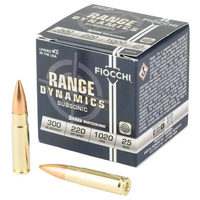 FIOCCHI RNG DYNA 300 Blackout 220 Grain 25/500 Rounds
