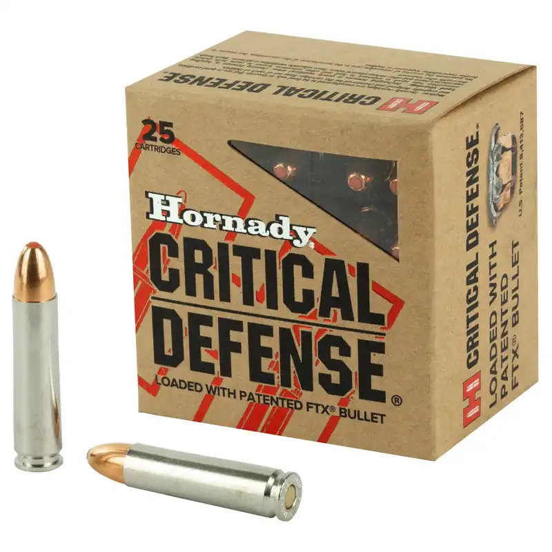 Hornady Critical Defense .30 Carbine 110 Grain FTX Ammunition - 25 Rounds per Box, 250 Rounds per Case