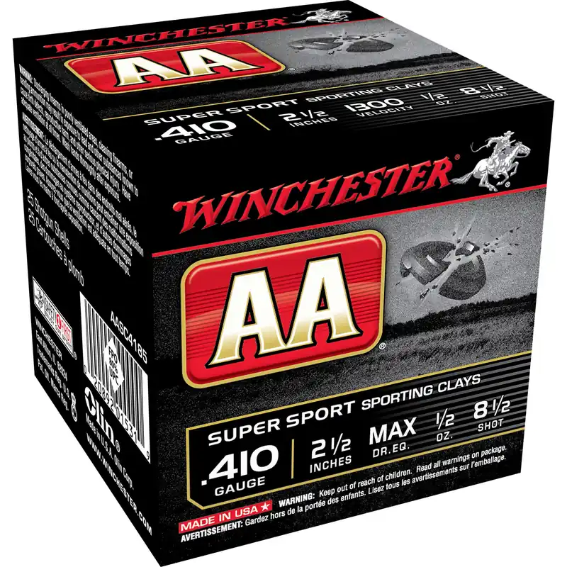 Winchester AA Sporting Clays 410 Gauge 2.5" #8 Shot 25 Rounds