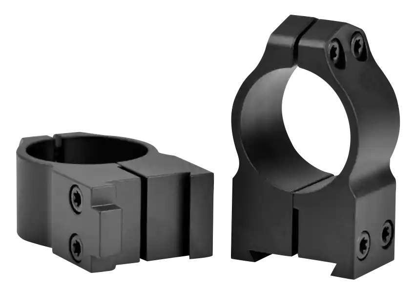 Warne Maxima Steel 1" High Dovetail Rings for CZ 550 - Matte Black, 0 MOA