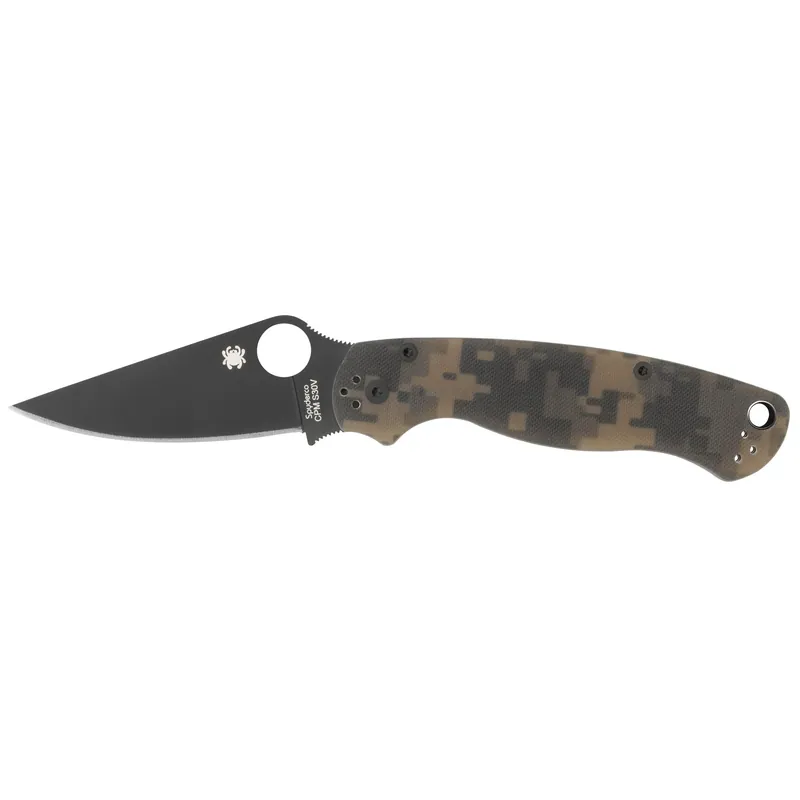 Spyderco Para Military 2 Camo G10 Plain Edge Knife
