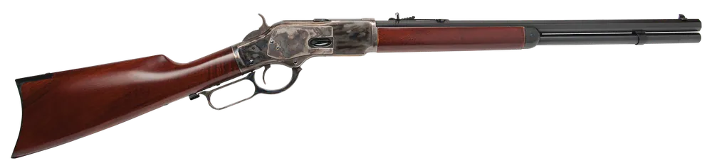 Cimarron 1873 Short Rifle .45 Colt 10+1, 20" Blued Octagon Barrel, Case Hardened Receiver, Walnut Stock