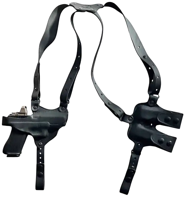 Optic Ready Black Leather Shoulder Holster for 1911 - Right Handed