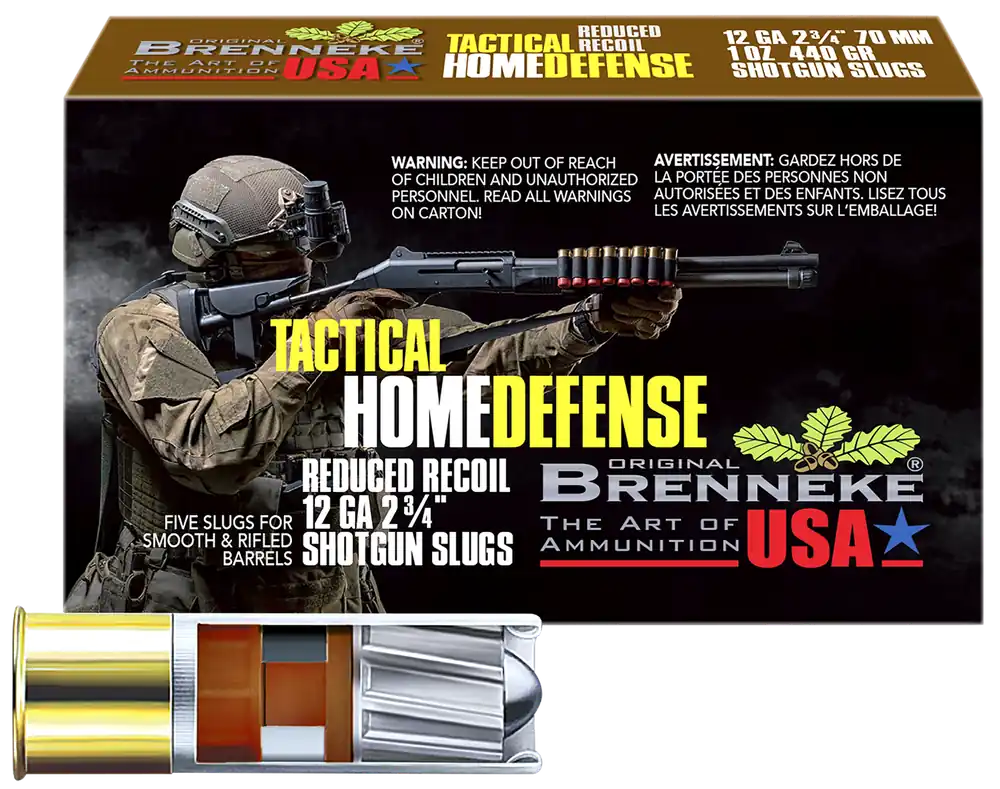 Brenneke SL122THD 12 Gauge Home Defense Slug - 5 Rounds/Box