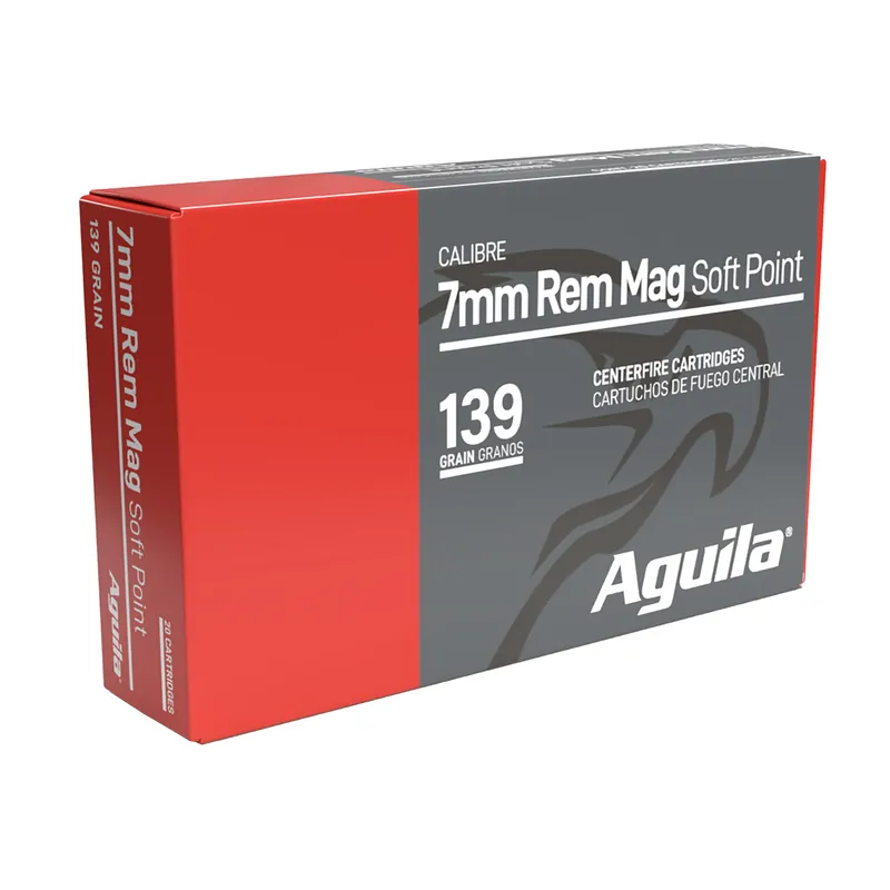 AGUILA 7MM Remington Magnum 139 Grain Soft Point Ammunition - 20 Rounds