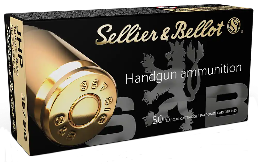 Sellier & Bellot 357Sig 124gr JHP Ammo - 50 Rounds per Box