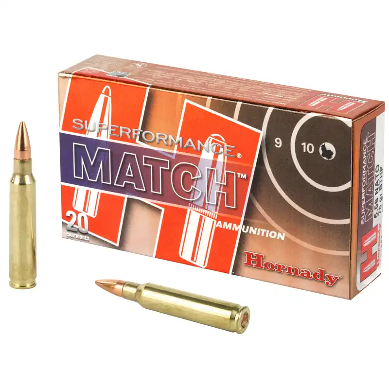 Hornady Superformance 5.56 NATO 75 Grain BTHP Match 20 Rounds/200 Rounds