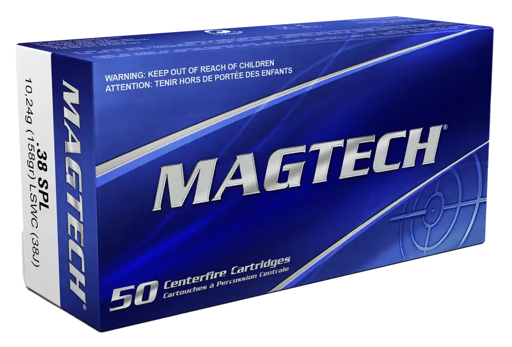 Magtech 38 Special 158gr LSWC Ammo - 50 Rounds per Box