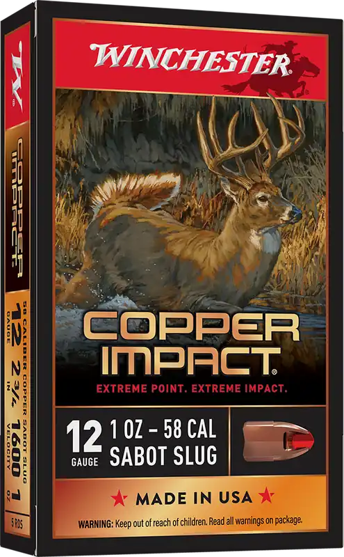 Winchester X12CLF 12 Gauge Sabot Slug Ammo - 5 Rounds Per Box
