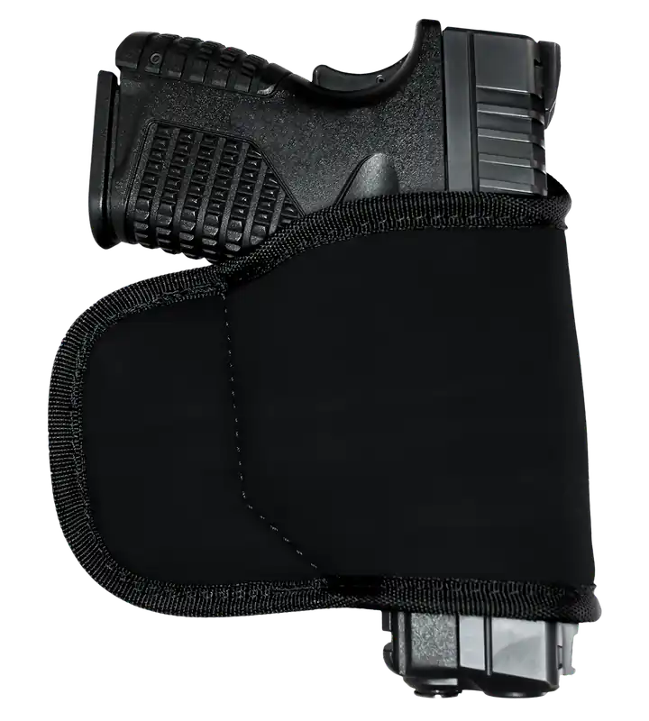 GrovTec US Inc GTHL15098BLK Multi-Fit OWB Holster for Small/Medium Semi-Auto, Right Hand, Black Suede, Size 98