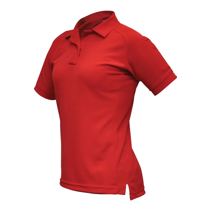 Women's Red Short Sleeve Polo - Large