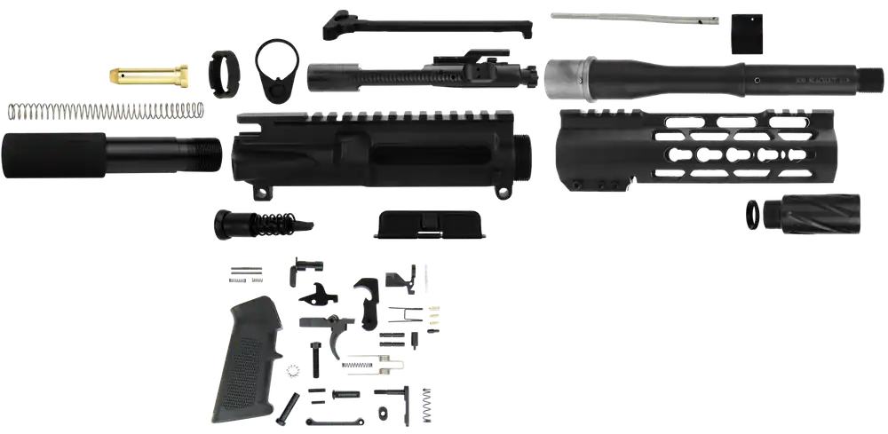 TacFire AR-15 Pistol Build Kit 300 Blackout KeyMod Black Steel