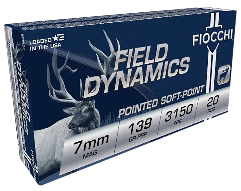 Fiocchi 7mm Remington Magnum 139gr PSP Ammo - 20 Rounds per Box