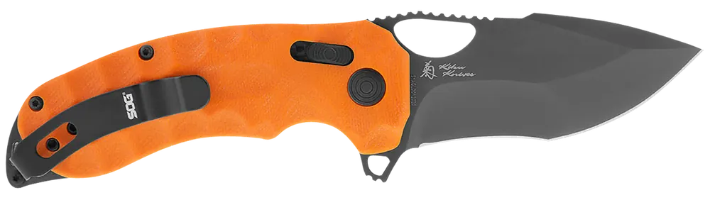SOG Kiku XR LTE Folding Tanto Knife with Blaze Orange G10 Handle and CTS XHP Blade