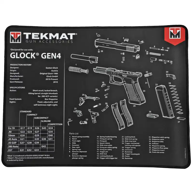 TEKMAT Ultra Pistol Mat for Glock Gen4