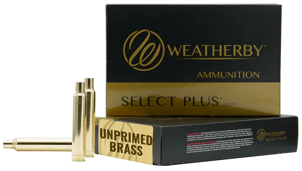 Weatherby .257 Wby Mag Unprimed Rifle Brass - 20 Count Box