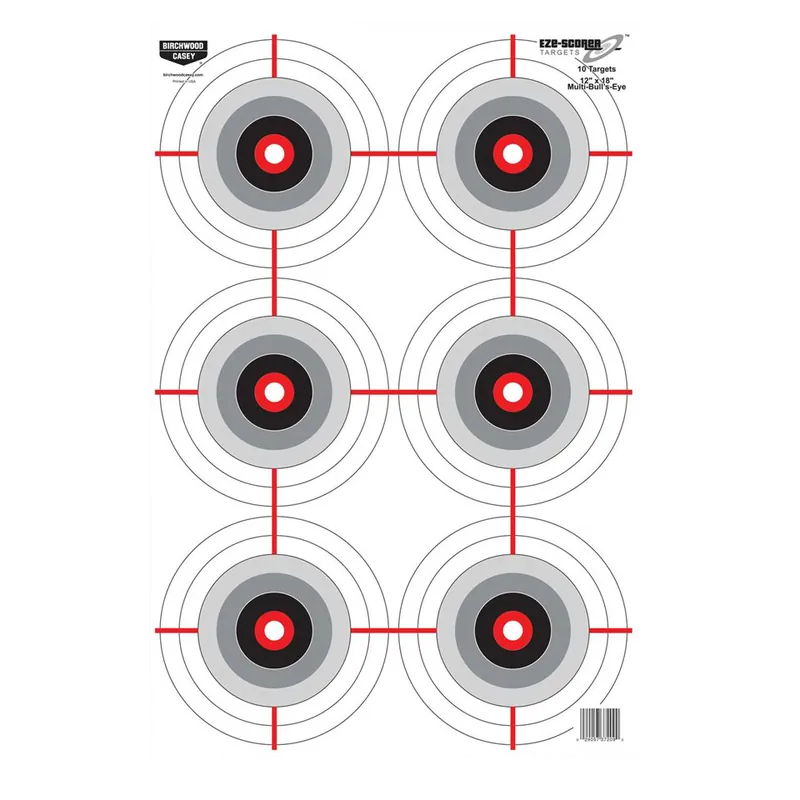 Birchwood Casey EZE-Scorer Bullseye Paper Targets 12"x18" 10 Pack
