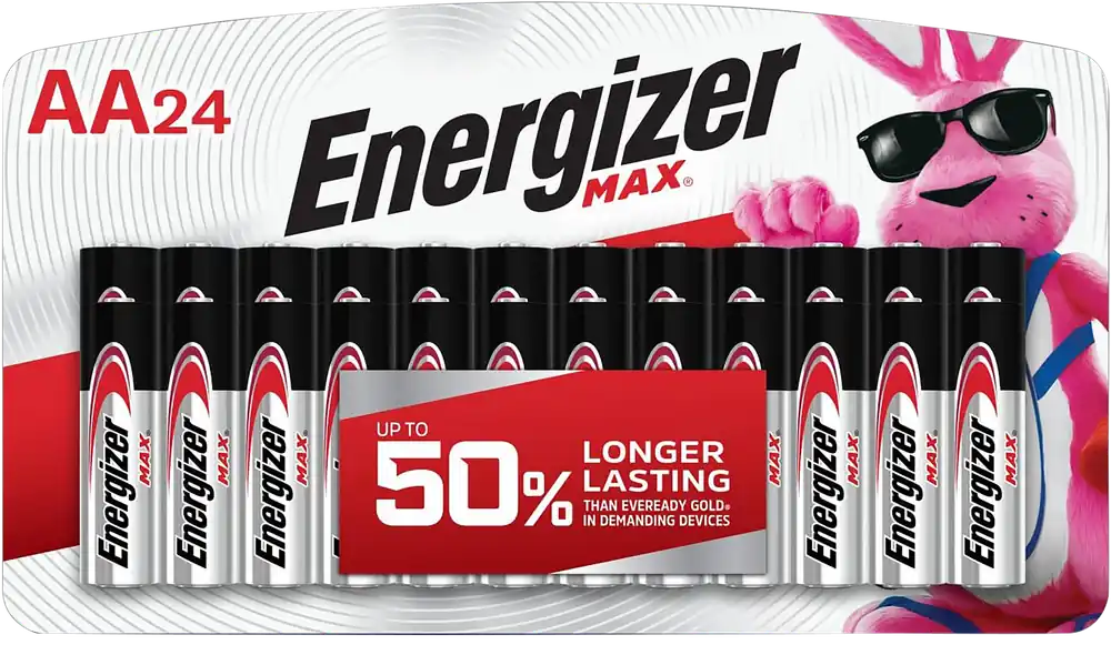 Energizer AA Max Alkaline Batteries, 1.5V, 24-Pack