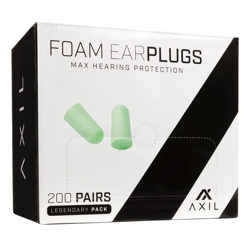 AXIL Foam Ear Plugs - Box of 200 Pairs
