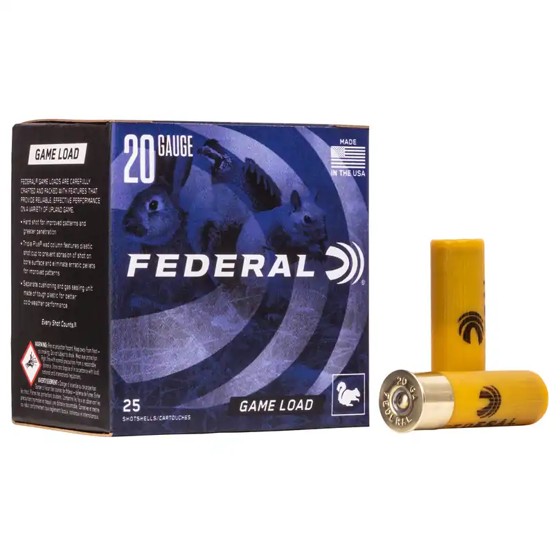 Federal Game Load 20 Gauge 2 3/4" #6 Shot, 25 Rounds per Box, 250 Rounds per Case