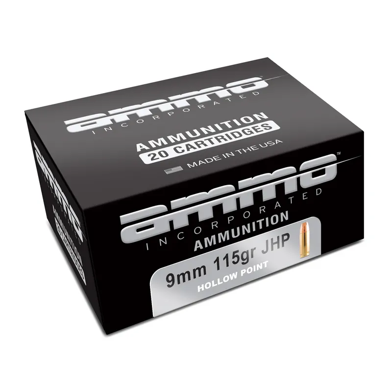 AMMO INC 9MM 115GR XTP JHP - 20 Rounds per Box, 200 Rounds per Case