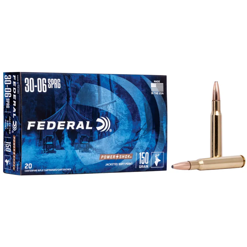 Federal Power-Shok 3006 150 Grain Soft Point Ammunition - 20 Rounds/200 Rounds