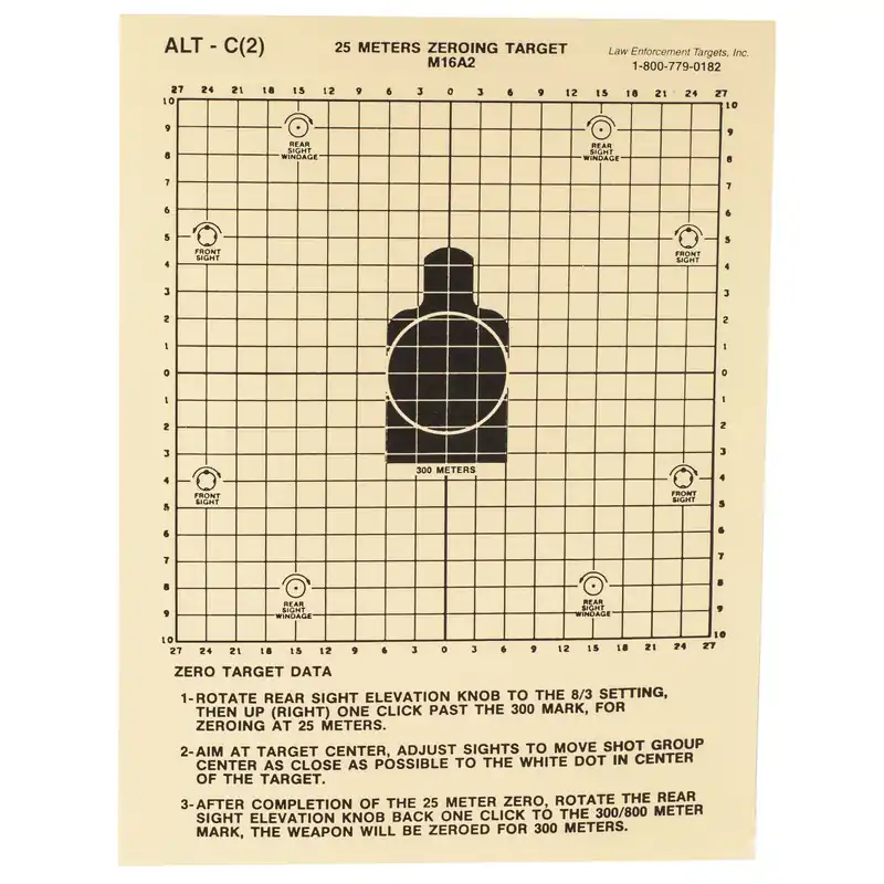 DOD M16A2 25m Action Target Pack (100 Count)