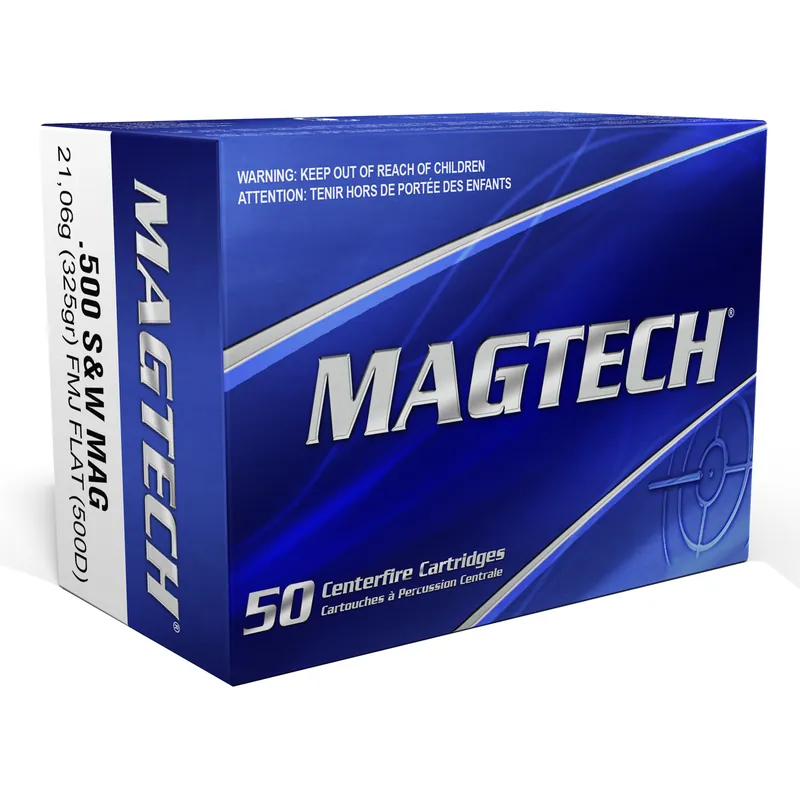 MAGTECH 500 S&W 325 Grain FMJ Ammunition - 20 Rounds/500 Rounds