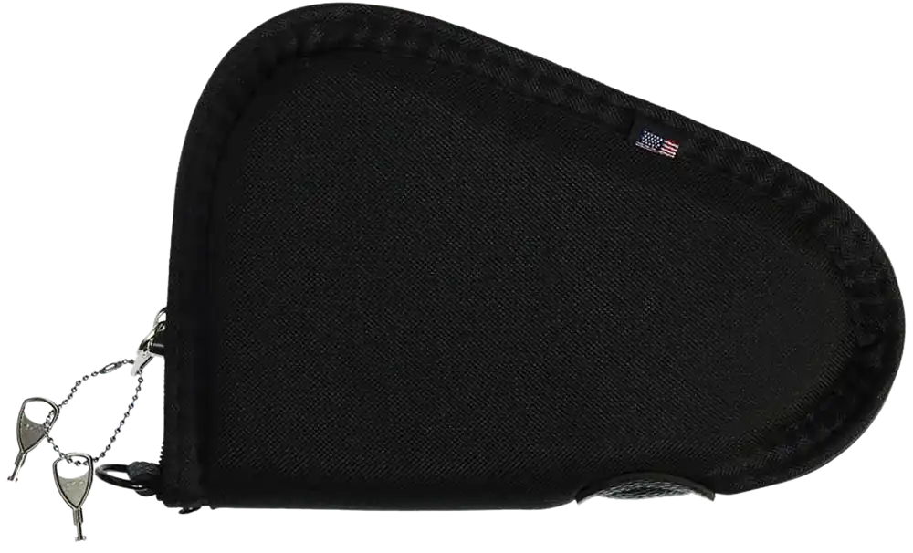 Allen 748 Black Handgun Case with Lock, YKK Zippers, Foam Padding & 2 Keys, 8" Length