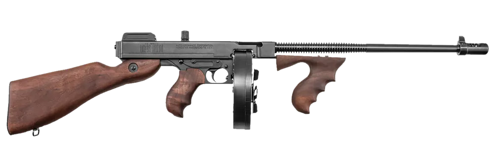 Thompson T1D 1927A-1 Deluxe .45 ACP, 16.5" Barrel, 10+1 Drum, Blued Finish, Walnut Stock