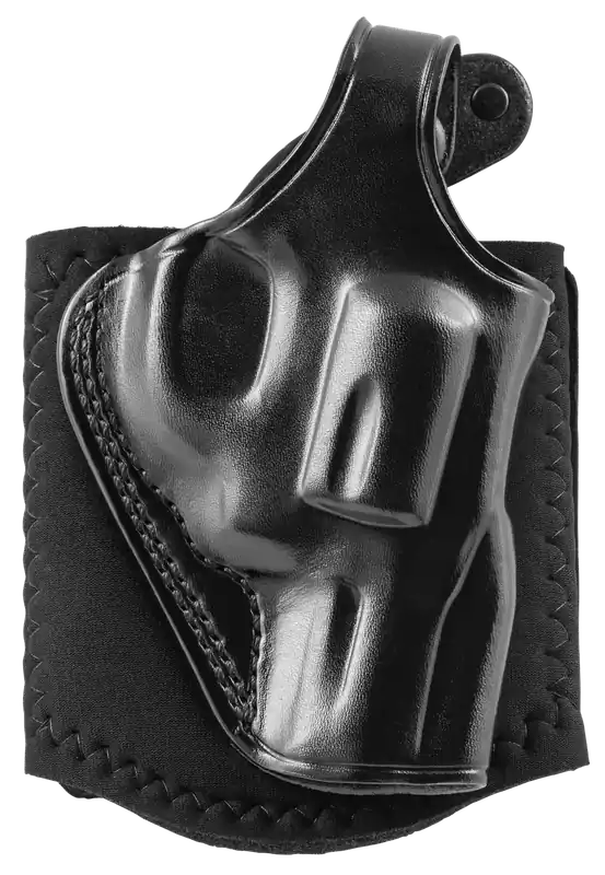 Galco AG286B Ankle Glove Holster for Glock 26/27/33, Right Hand, Black Leather, Fits Ankles up to 13"