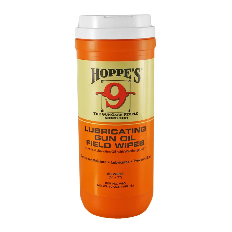 Hoppes Gun Oil Wipes 7x8" - Pack of 120