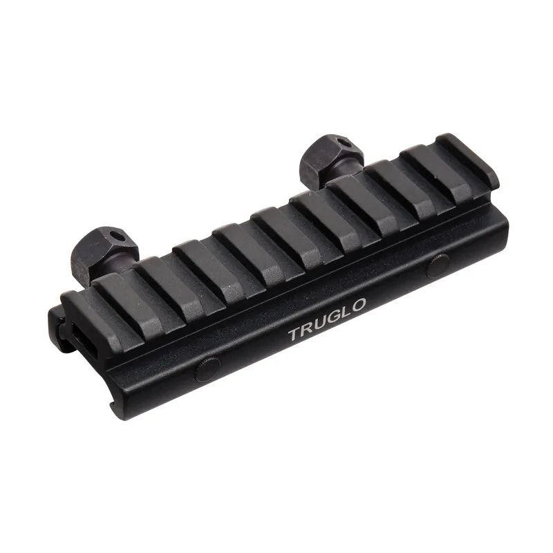 TRUGLO Black Picatinny Riser Mount