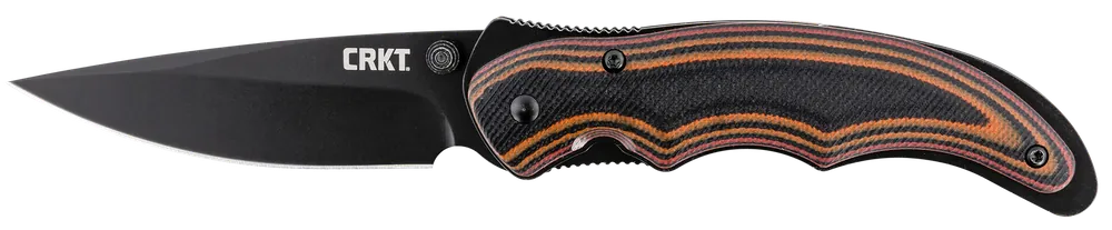 CRKT 1105K Endorser Folding Knife with Black Oxide Blade and Multi-Color G10 Handle