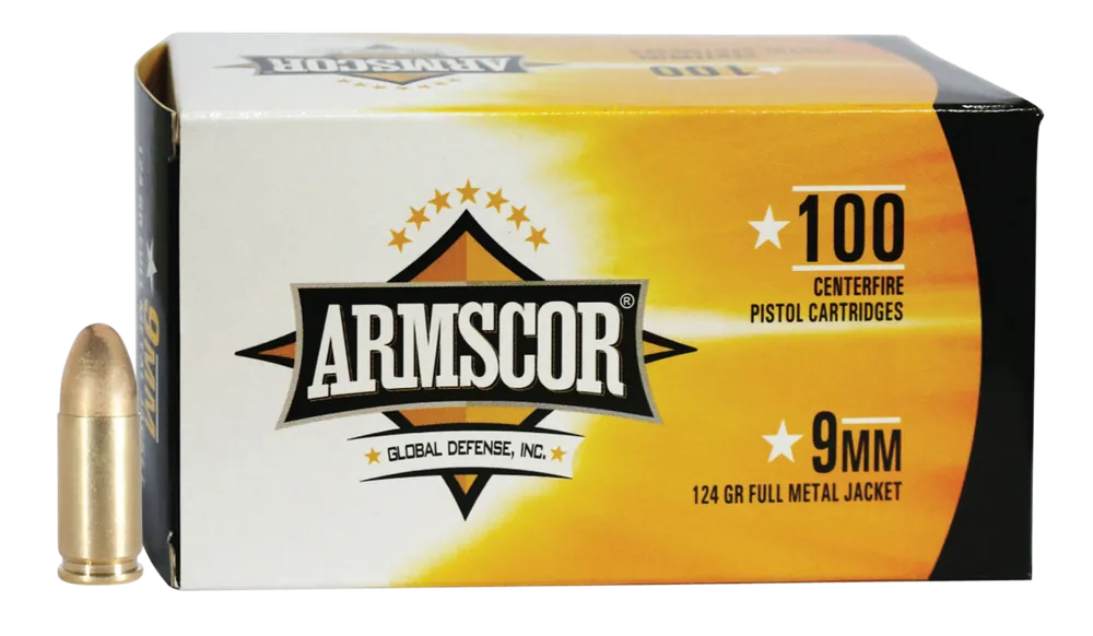 Armscor 9mm Luger 124gr FMJ Precision Value Pack - 100 Rounds