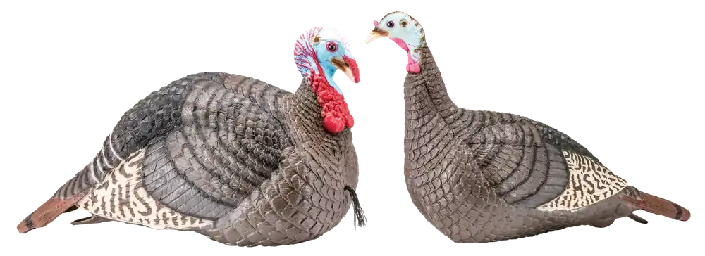 HS Strut 100005 Strut-Lite Jake & Hen Combo - Multi-Color Synthetic Wild Turkey Decoys
