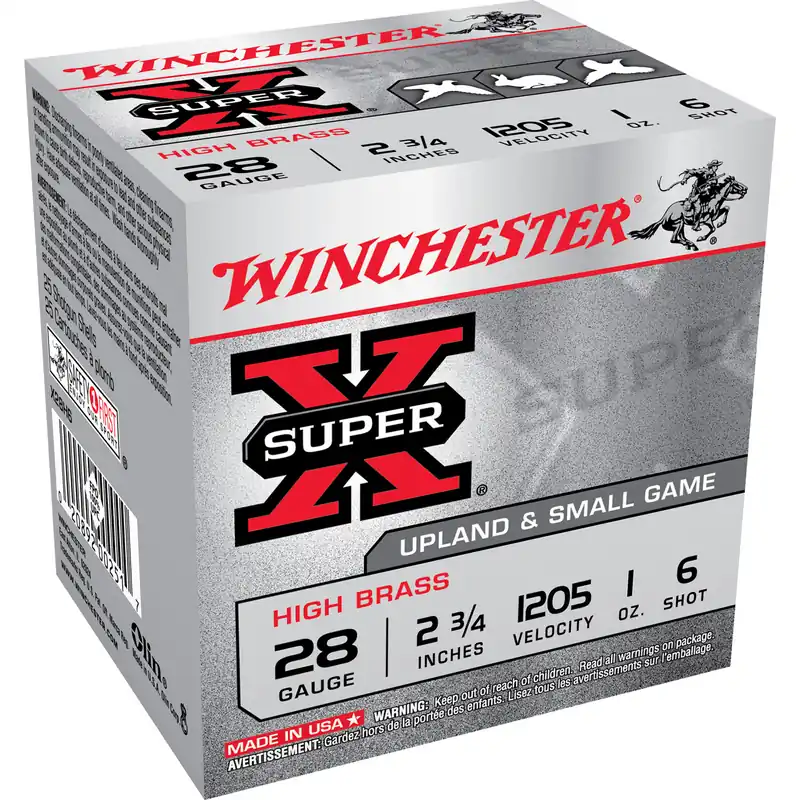 Winchester Super-X High Brass 28 Gauge 2.75" #6 Shot 25 Rounds/Box