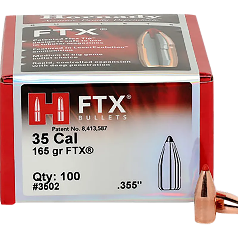 Hornady 3502 FTX .355 165gr Flex Tip Expanding Bullets - 100 Box/15 Case